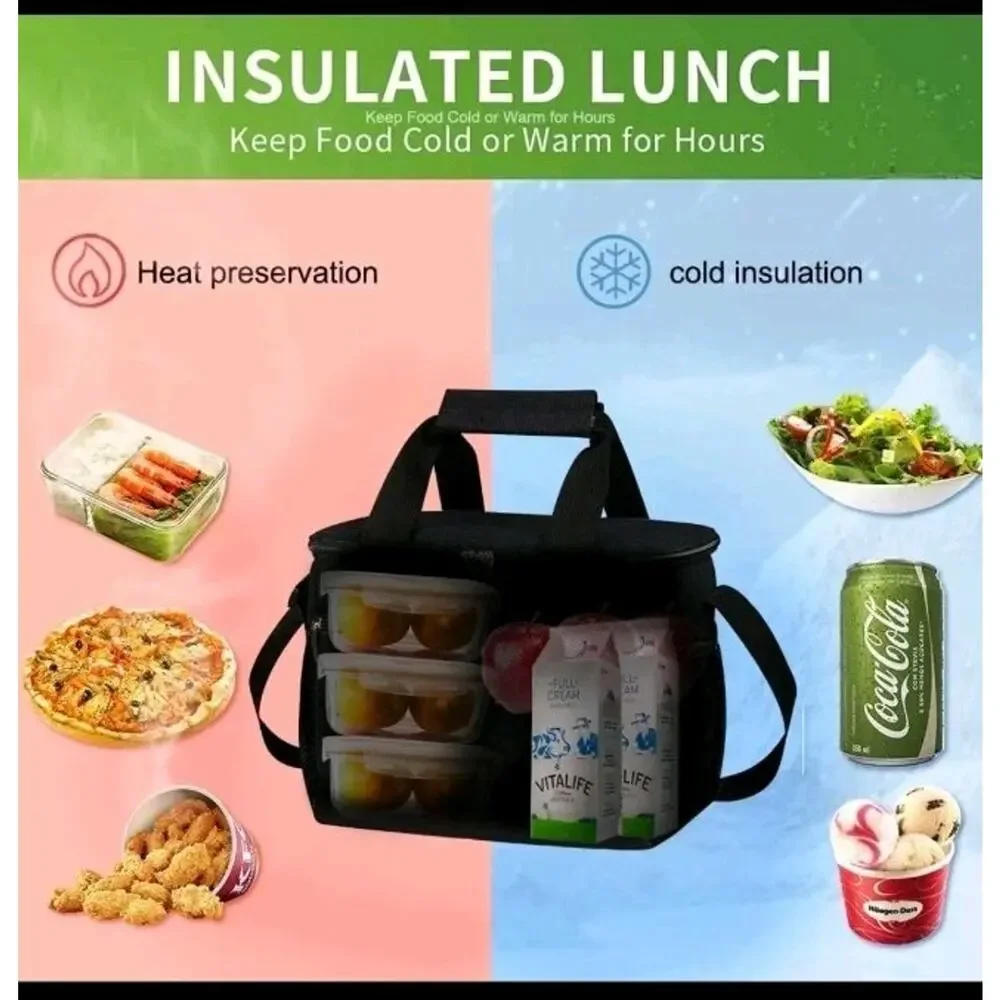 iknoe Large Cooler Bag Collapsible 8.5L Insulated Bags Leakproof Lunch Cooler